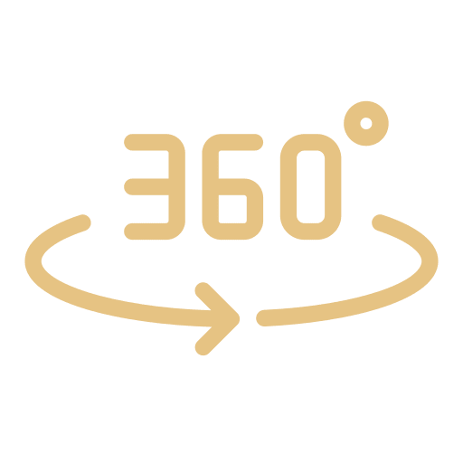 icono 360 grados dorado milanocosmetics