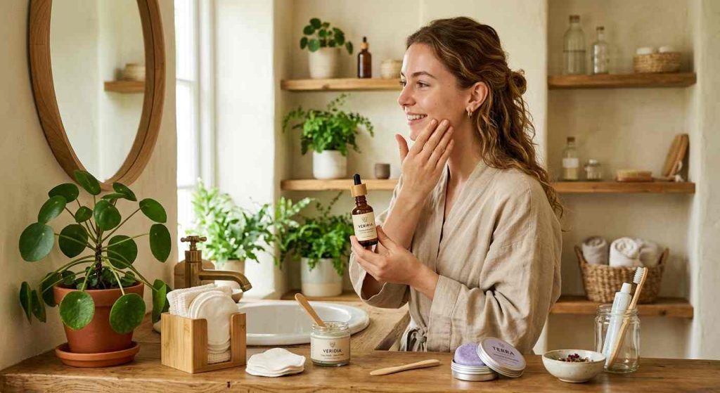 Rutina de belleza natural, vegana y sostenible