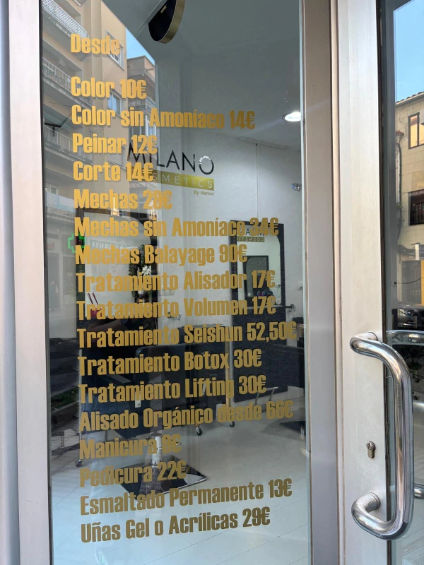 Salón de peluquería Milano en Plasencia
